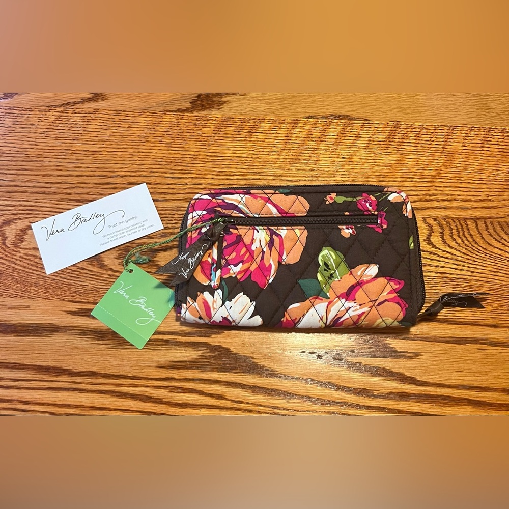 Vera Bradley Zip-Around Wallet English Rose